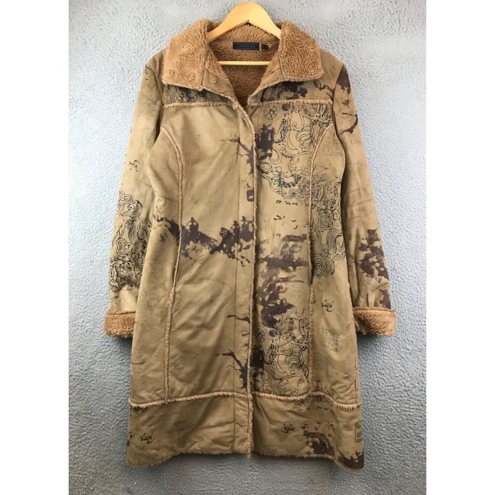 Sao Paulo Womens Faux Suede Shearling Lined Mid-Length Coat 10